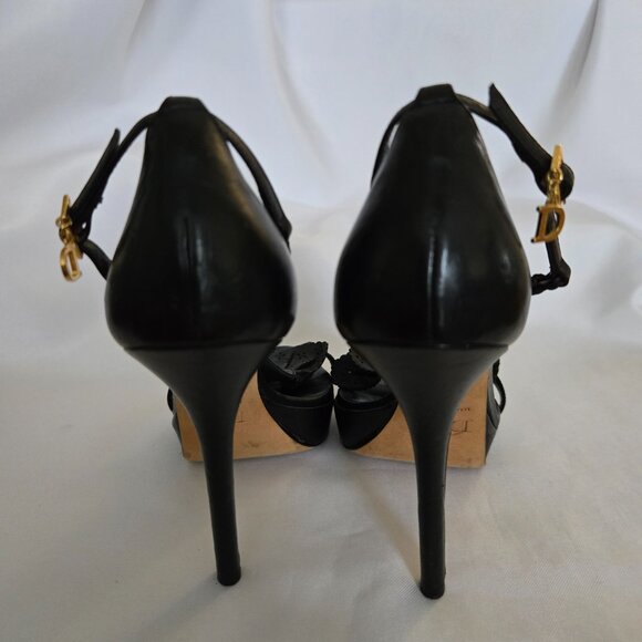 Christian Dior Platform Leather Heels Sandals SZ 36.5 (6.5) - Picture 5 of 15